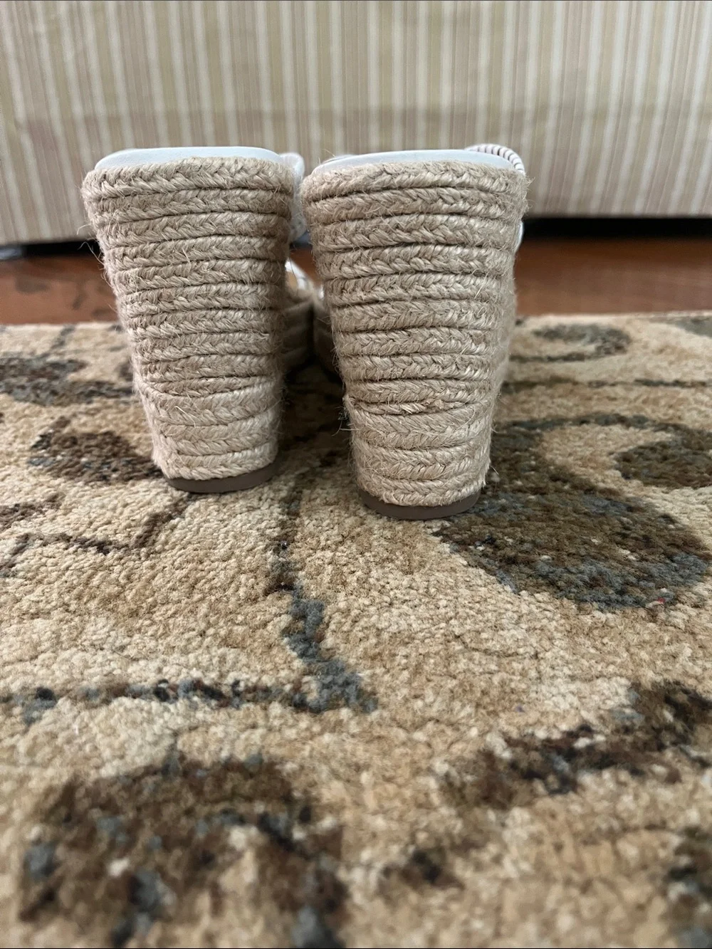 White Espadrille Wedge Sandals - Women